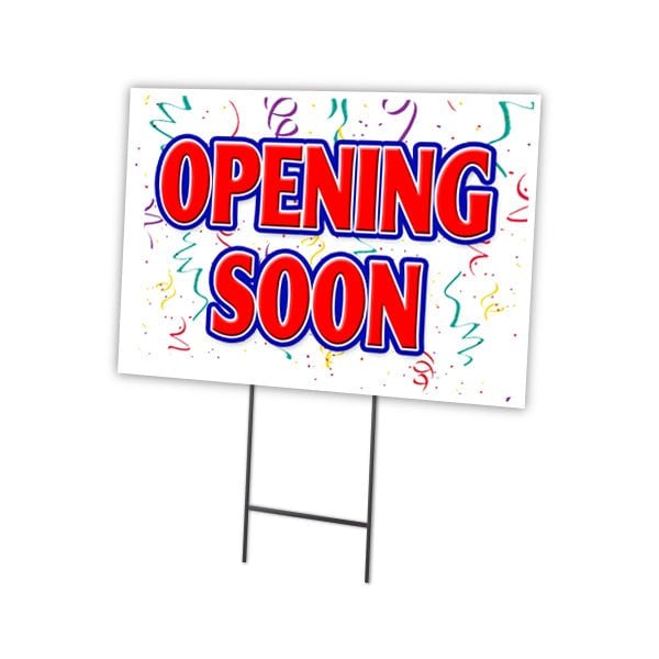 Signmission Opening Soon Yard Sign & Stake outdoor plastic coroplast window, C-1824 Opening Soon C-1824 Opening Soon - main